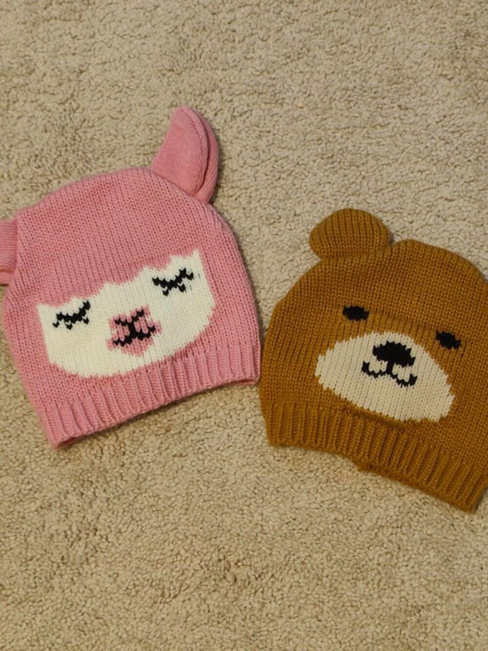 llama and bear children's winter beanie bundle